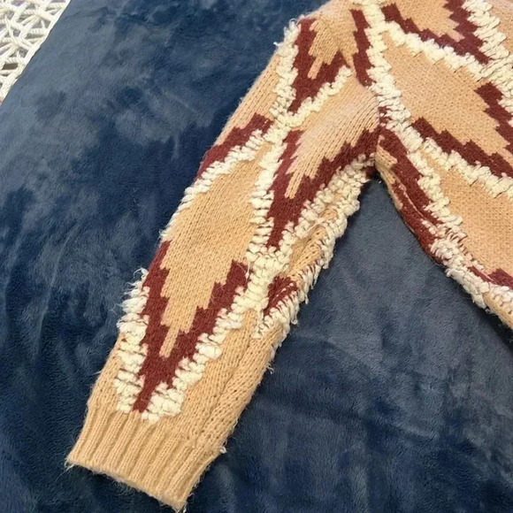 Sweeney Sherpa TrimVici Collection Jacket Sweater with Buttons women size small - Picture 11 of 11